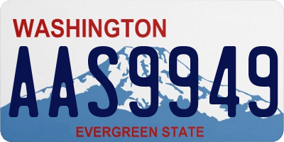 WA license plate AAS9949
