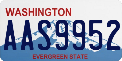 WA license plate AAS9952