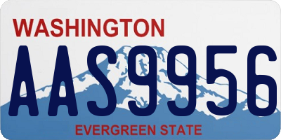 WA license plate AAS9956