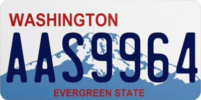 WA license plate AAS9964