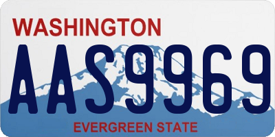 WA license plate AAS9969