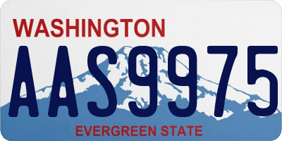 WA license plate AAS9975