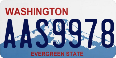 WA license plate AAS9978