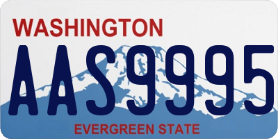WA license plate AAS9995