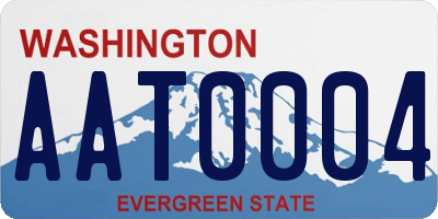 WA license plate AAT0004