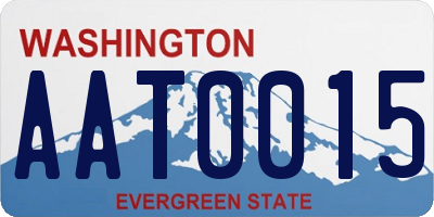 WA license plate AAT0015