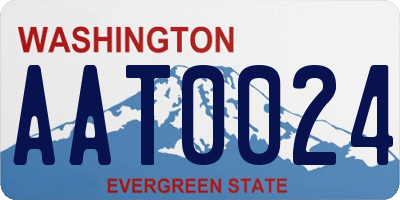 WA license plate AAT0024