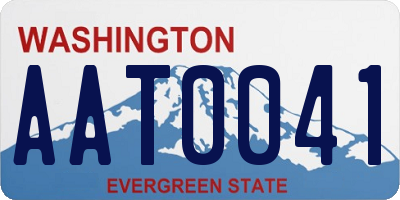 WA license plate AAT0041