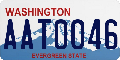 WA license plate AAT0046