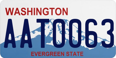 WA license plate AAT0063
