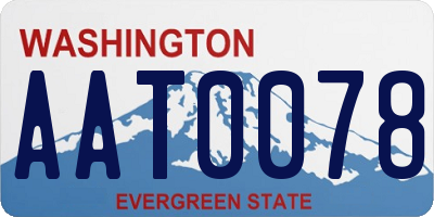 WA license plate AAT0078