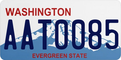 WA license plate AAT0085