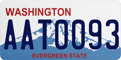WA license plate AAT0093