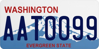 WA license plate AAT0099