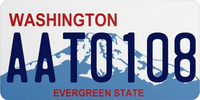 WA license plate AAT0108