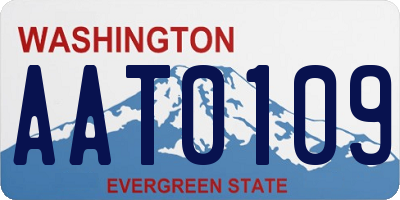 WA license plate AAT0109