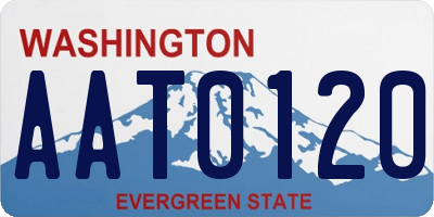 WA license plate AAT0120