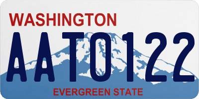 WA license plate AAT0122
