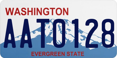 WA license plate AAT0128