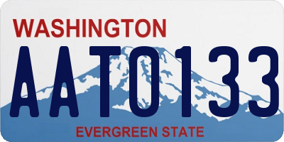 WA license plate AAT0133