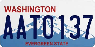 WA license plate AAT0137