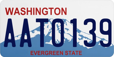 WA license plate AAT0139