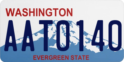 WA license plate AAT0140