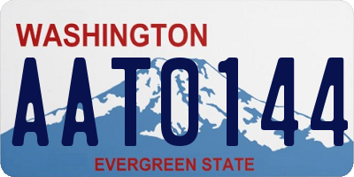 WA license plate AAT0144