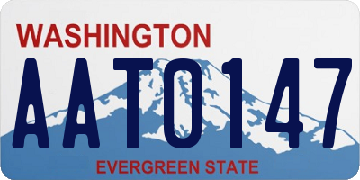 WA license plate AAT0147
