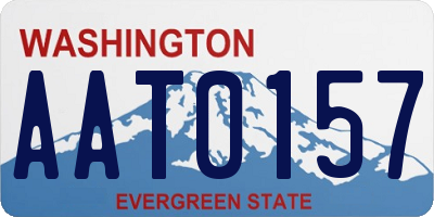 WA license plate AAT0157