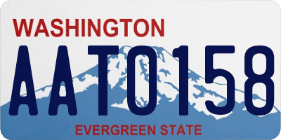WA license plate AAT0158