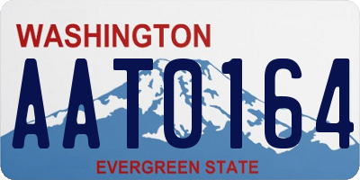 WA license plate AAT0164