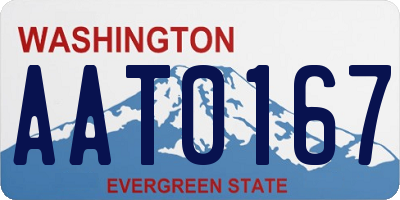 WA license plate AAT0167