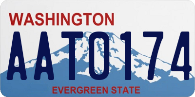 WA license plate AAT0174