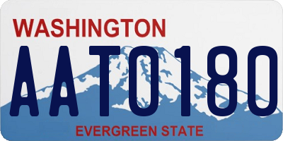 WA license plate AAT0180