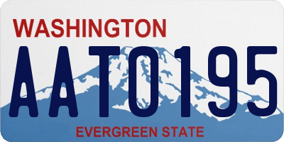 WA license plate AAT0195