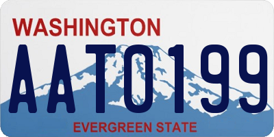 WA license plate AAT0199