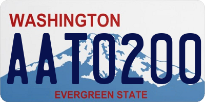WA license plate AAT0200