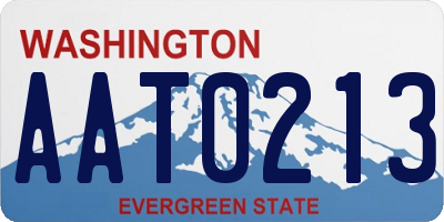 WA license plate AAT0213