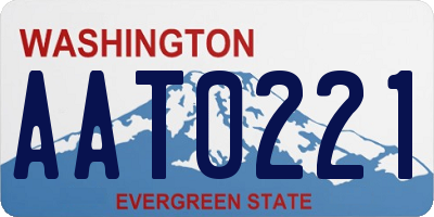 WA license plate AAT0221