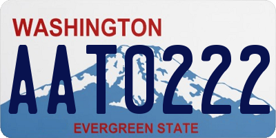 WA license plate AAT0222