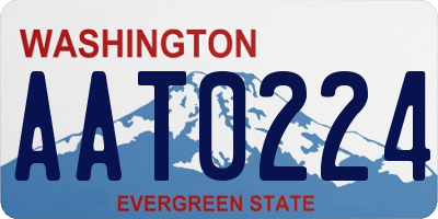 WA license plate AAT0224