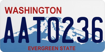 WA license plate AAT0236
