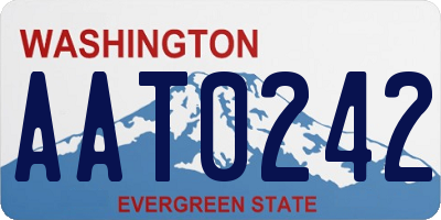 WA license plate AAT0242