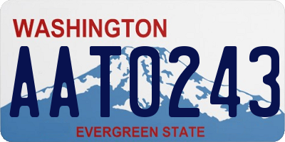 WA license plate AAT0243