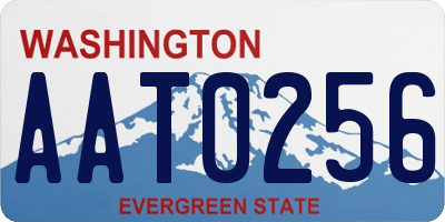 WA license plate AAT0256