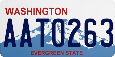 WA license plate AAT0263