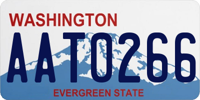 WA license plate AAT0266