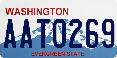 WA license plate AAT0269