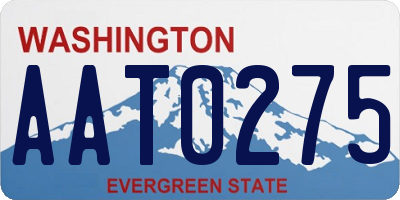 WA license plate AAT0275